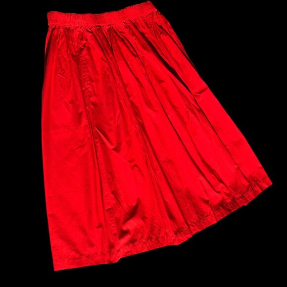 Comme Des Garcons robe de chambre Red Cotton Drawstring Skirt Size M L - Picture 1 of 11